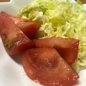 中華風ドレッシングdeトマトとキャベツのサラダ